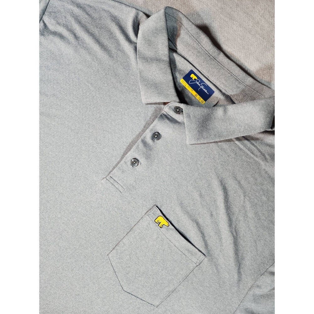 Jack Nicklaus Men's XXL Gray Golf Polo Shirt Performance Casual Short Sleeve